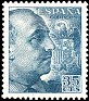 Spain 1948 Franco 35 CTS Blue Edifil 1050